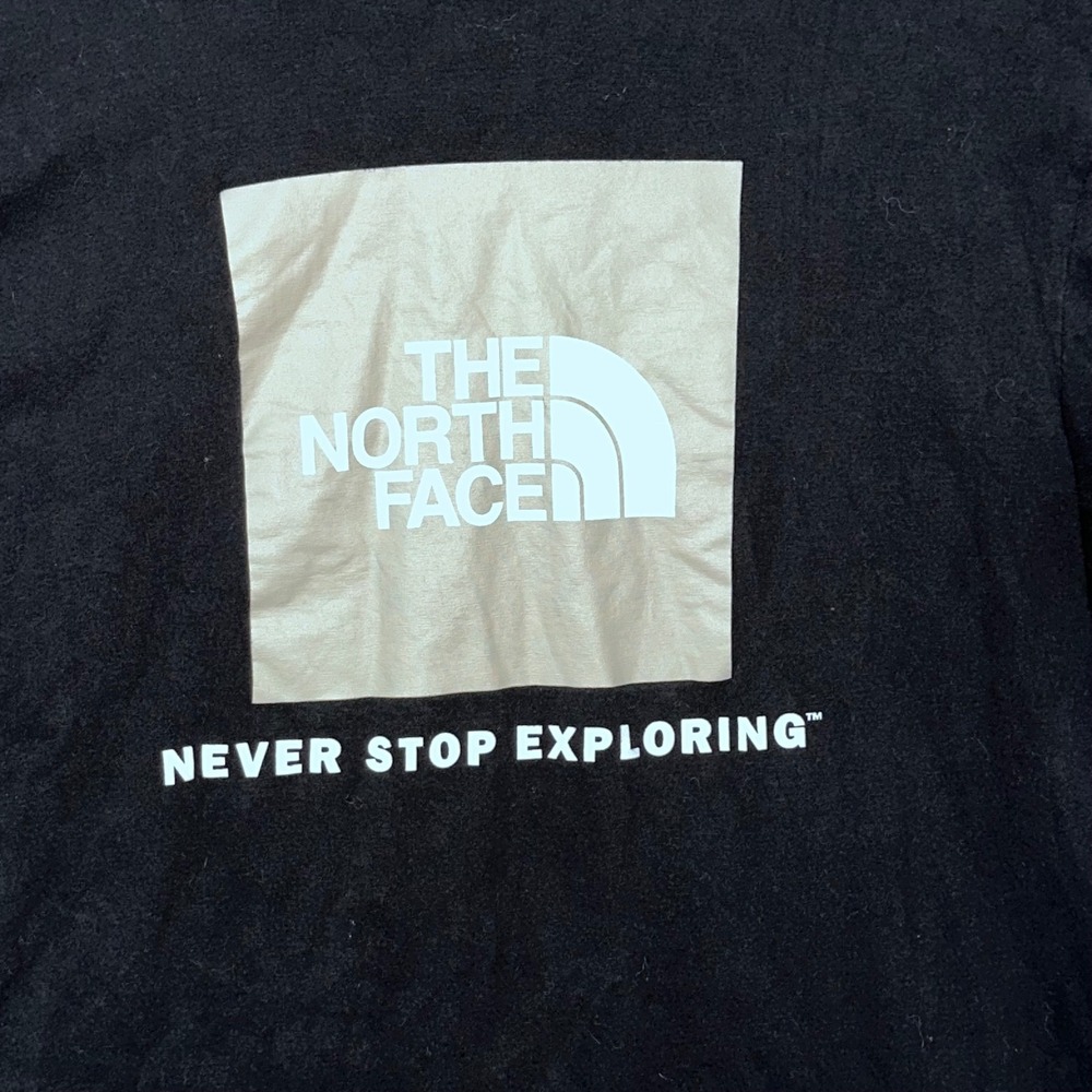 The North Face Mens Black Never Stop Exploring Box Logo Graphic T-Shirt Large - Picture 5 of 6